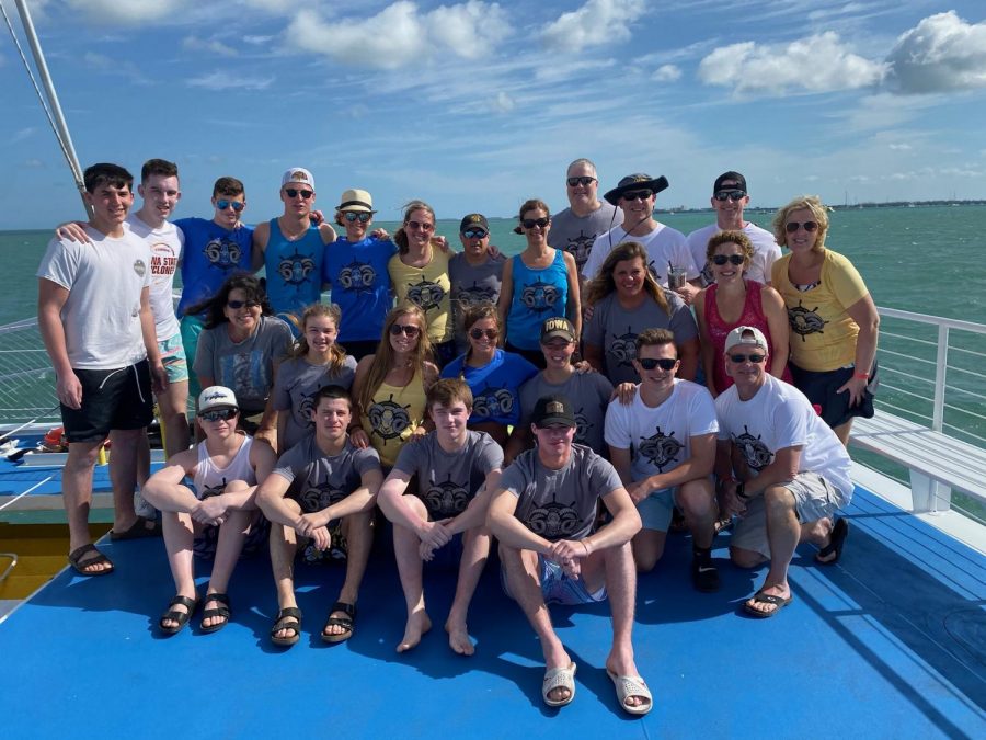 The Stewarts, Macks, Allisons, Olesens, Hartz, Newtons, Stiles and Vorwerks in Key West, Florida over Spring Break on an excursion. Photo courtesy Meredith Vorwerk.