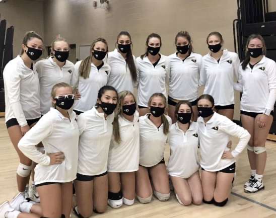 Varsity girls volleyball team after practice. Photo courtesy of Grace Rosenboom.