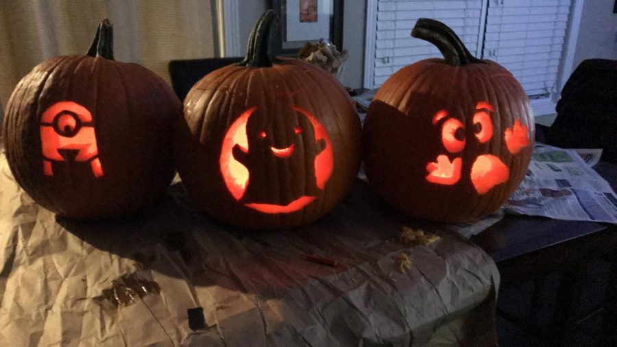 Social distance and carve pumpkins with friends this fall.