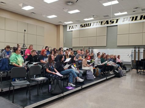 Band and choir students have been practicing and preparing for auditions. Jenna Scandiifio photo.