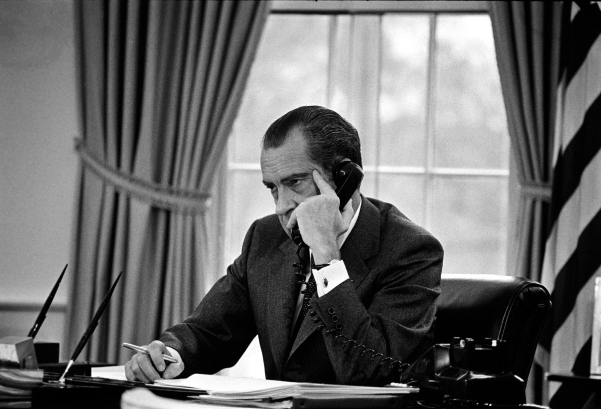 Richard Nixon in the Oval Office. Photo courtesy of The New York Times.