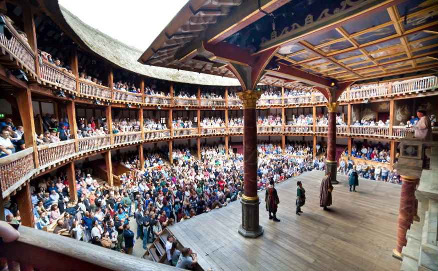 Shakespeare's Globe in London, a 1997 reconstruction of the original Globe Theatre. Photo courtesy of shakespearesglobe.com.
