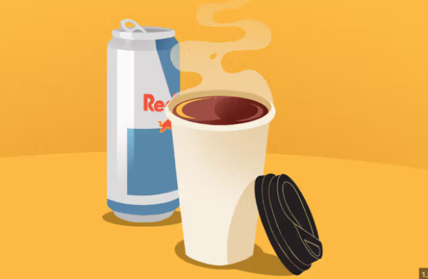 Coffee and energy drinks. Photo courtesy of healthline.com.